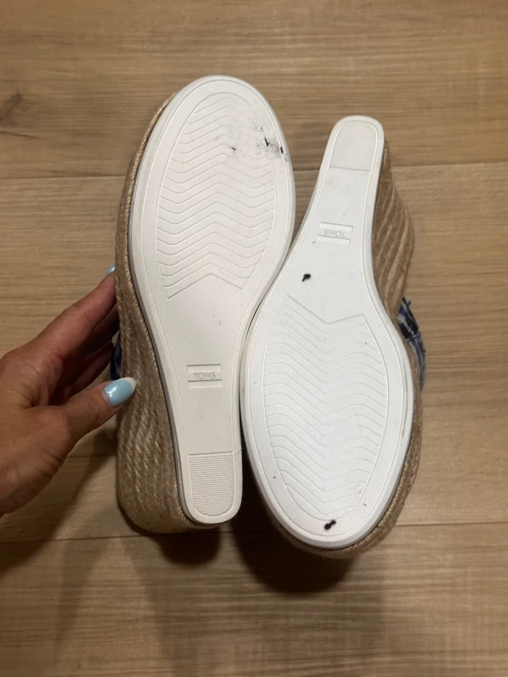 Tom’s Blue Tie-Dye Wedges (Espadrilles)